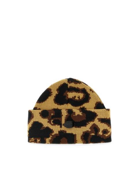 GOLDBERGH Shayna jaguar-print beanie hat