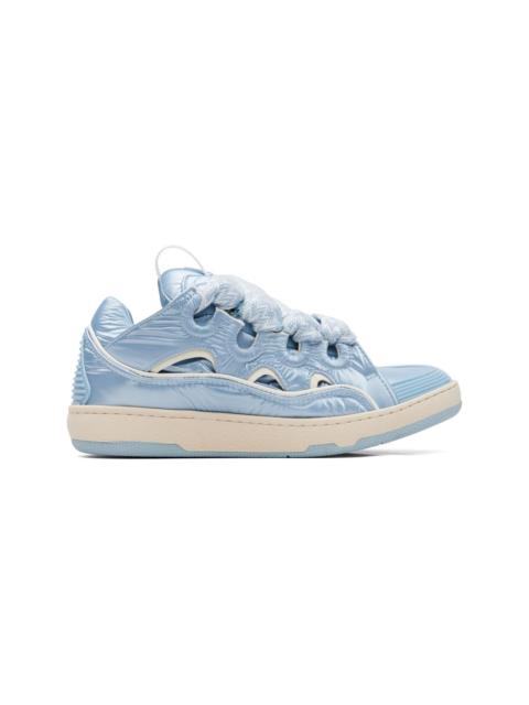 Lanvin Blue Nylon Curb Sneakers