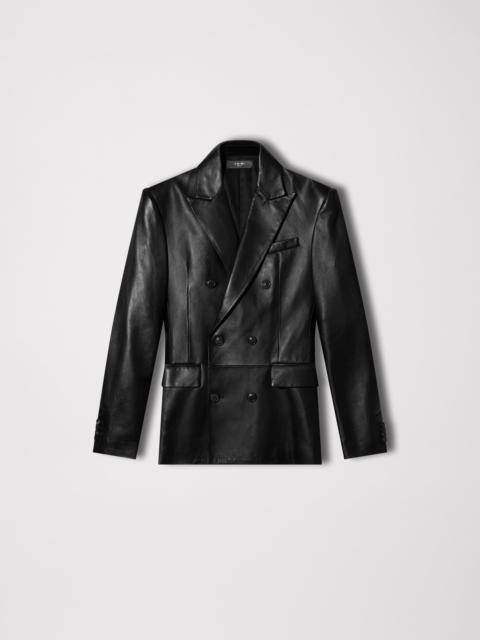 AMIRI LEATHER OVERSIZED BLAZER