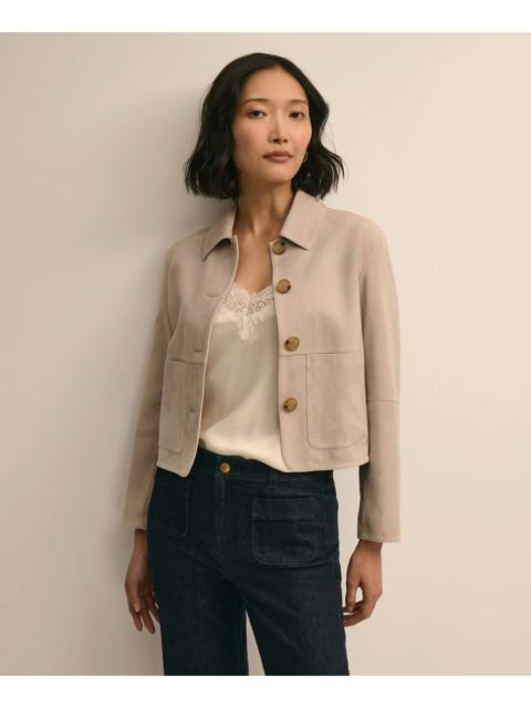 Brooks Brothers Suede Cropped Jacket