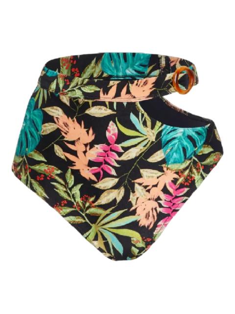 PatBO Tropical high-waisted bikini bottom