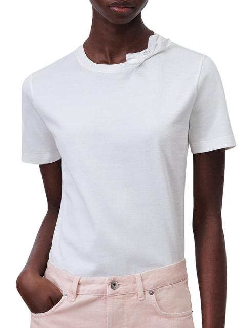 Dior FITTED WHITE COTTON JERSEY T-SHIRT