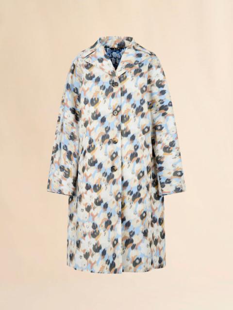 Marni BLUE DUCHESSE REVERSIBLE COAT WITH CONTRAST PRINTS
