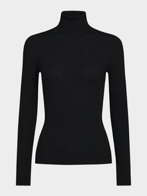 TWP Rib-Knit Wool Turtleneck Sweater