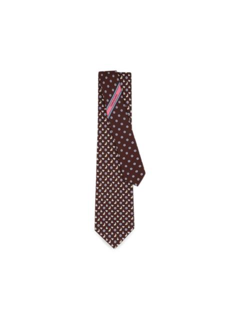 FERRAGAMO animal-print tie