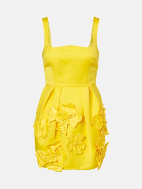 LEO LIN Piper floral-appliqué minidress