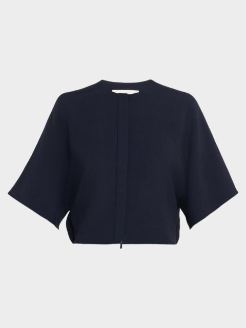 Lafayette 148 New York Cropped Viscose-Silk Jacket