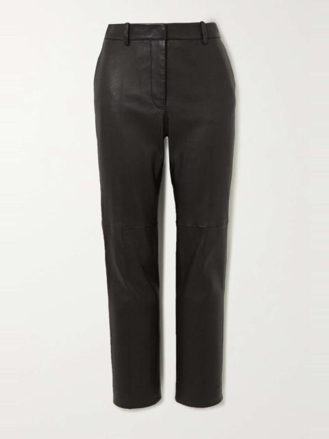 Coleman leather slim-fit pants