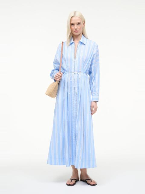 STAUD STAUD CHI MIDI DRESS VENTURA STRIPE