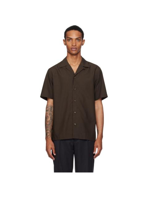 Brown Wool & Silk Shirt