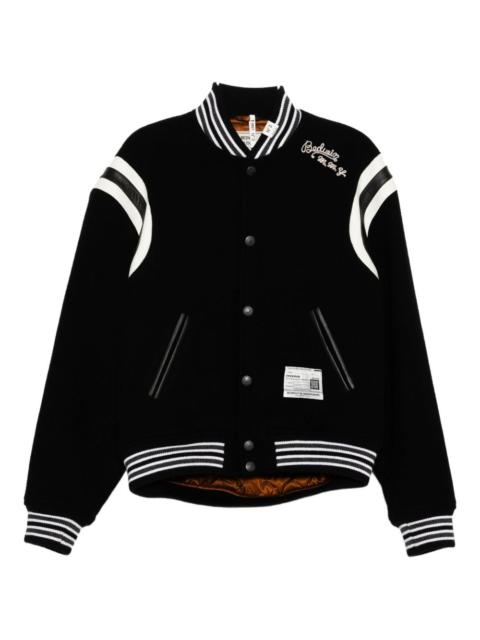 logo-embroidered bomber jacket