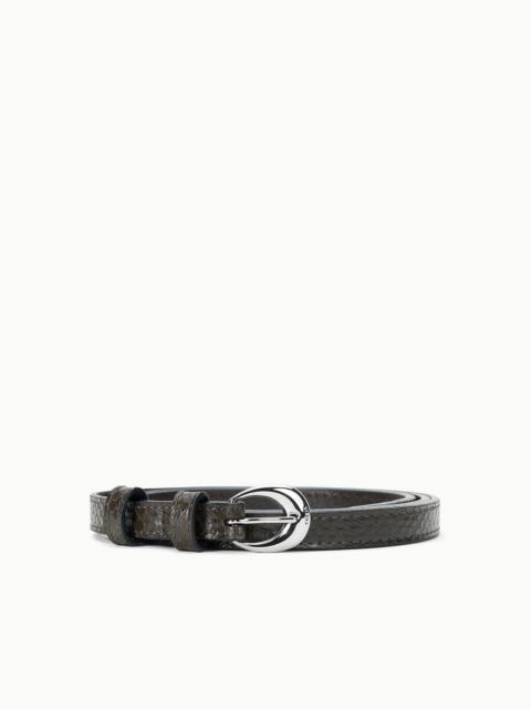 STAUD STAUD SLIM MOON BUCKLE BELT - 13MM ESPRESSO SNAKE