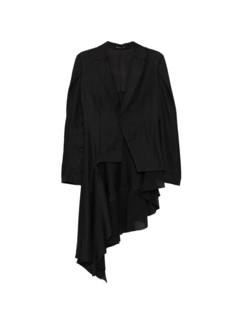 Yohji Yamamoto layered asymmetric jacket