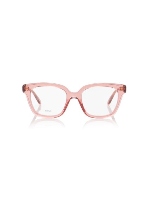 Loewe Square-Frame Acetate Glasses pink