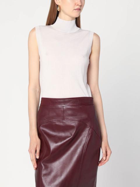 'S Max Mara White turtleneck vest in wool
