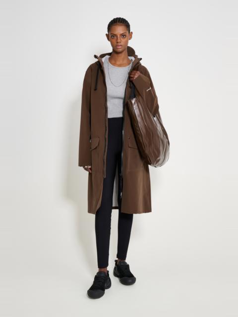 Stutterheim Stockholm Long Patch Raincoat Dark Brown