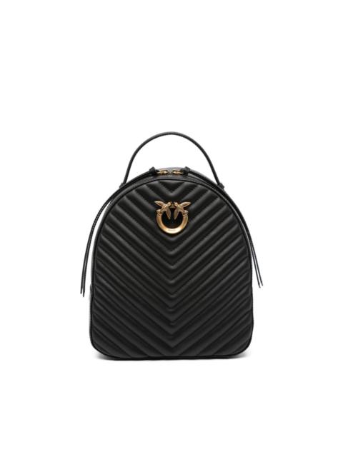 PINKO Love chevron leather backpack