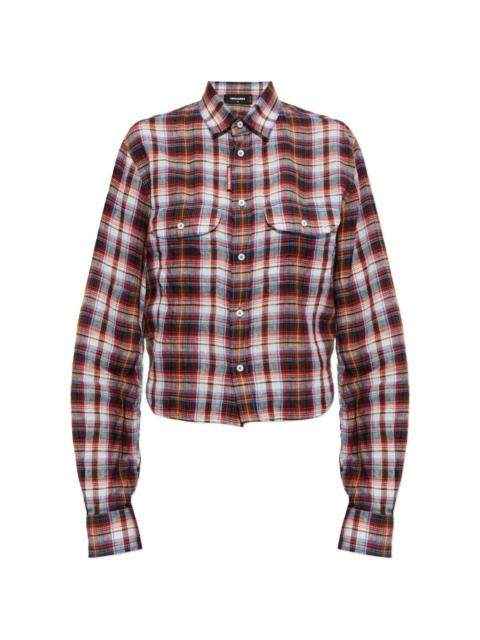 DSQUARED2 check pocket shirt