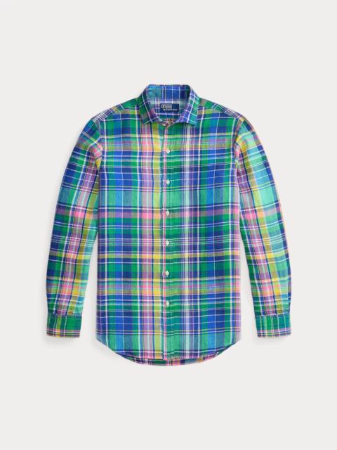 Polo Ralph Lauren Classic Fit Plaid Slub Linen Shirt