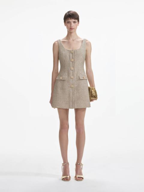 Gold Boucle Mini Dress