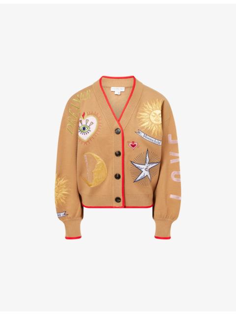 Never Fully Dressed Mystical Embroidered Knitted Cardigan