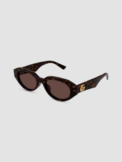 GUCCI Women's Interlocking G 53MM Generation Oval Sunglasses - Havana