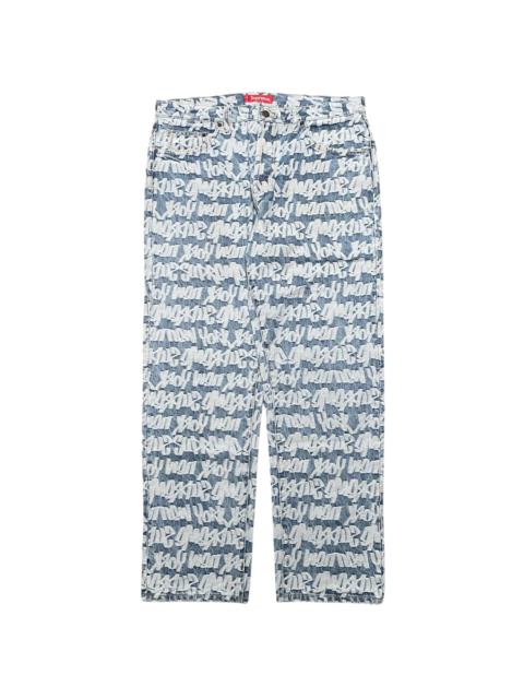 Supreme Fat Tip Jacquard Regular Jeans "SS22 - Blue" SU27589