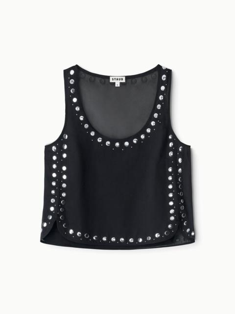 STAUD STAUD CARA TOP BLACK STUDS