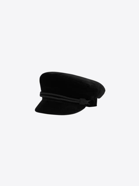 SAINT LAURENT sailor cap in velvet