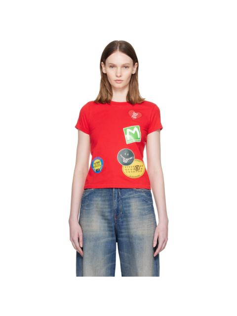 MM6 Maison Margiela Red Sticker T-shirt