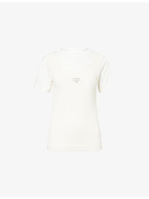 Acne Studios Ecleo Double-Layer Stretch-Cotton T-Shirt