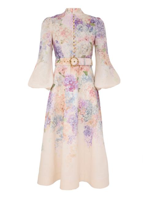 Zimmermann DAWNING BUTTONED MIDI DRESS