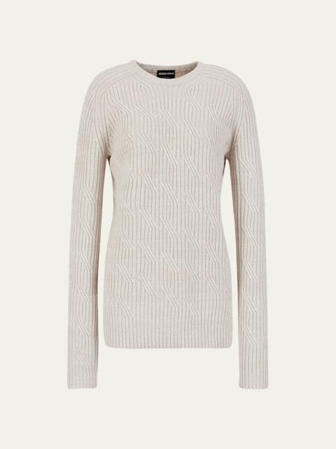 GIORGIO ARMANI Alashan Ribbed Cashmere Sweater