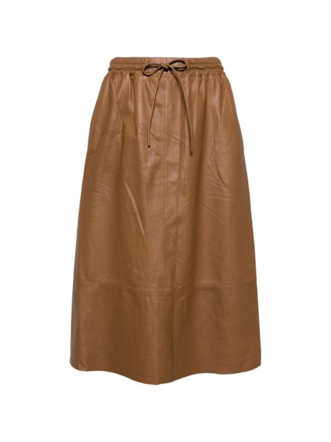Yves Salomon elasticated-waistband leather skirt