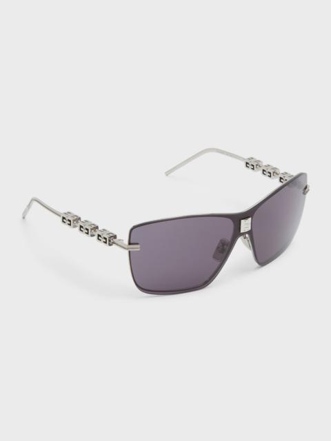 Givenchy Men's 4Gem Metal Rectangle Sunglasses