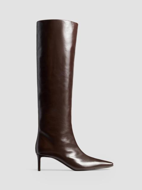 KHAITE Women's Ona 55MM Leather Knee-High Boots - Chocolate