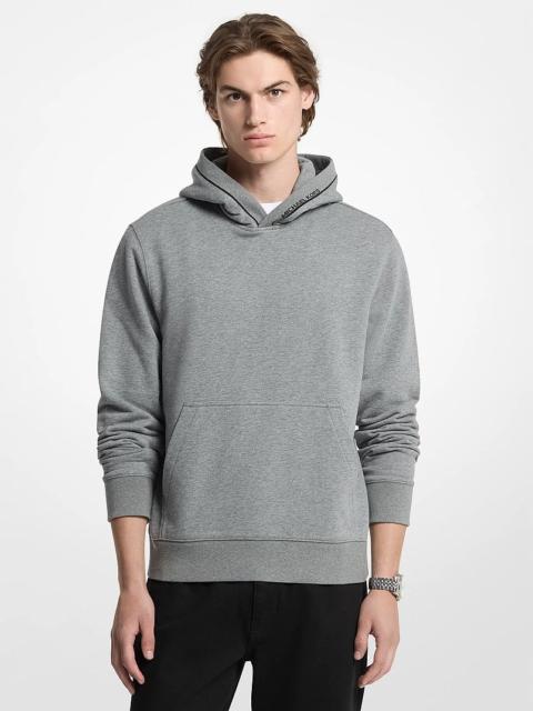 MICHAEL KORS Logo Trim Cotton Blend Terry Hoodie