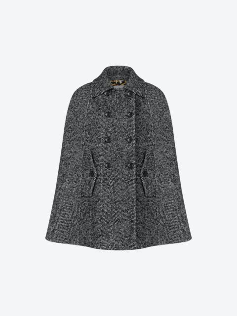 Moschino HERRINGBONE WOOL BLEND CAPE