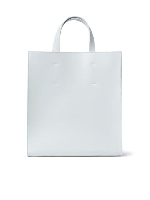 Faux leather tote bag with embossed micro logo