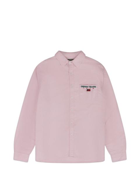 DENIM TEARS logo-embroidered long-sleeve shirt