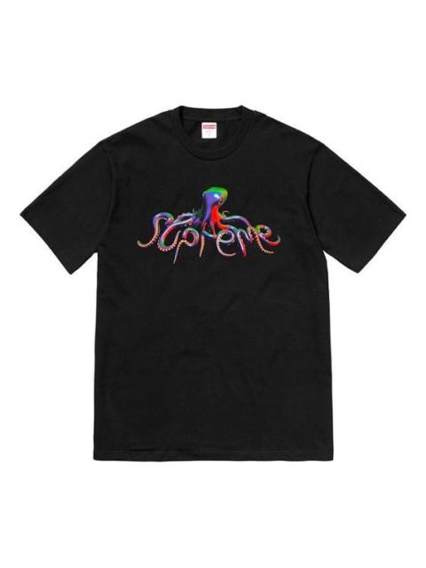 Supreme Supreme SS18 Tentacles Tee Black Octopus Printing Short Sleeve Unisex SUP-SS18-493