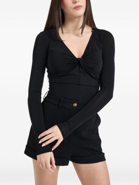 ELISABETTA FRANCHI knot long-sleeve top
