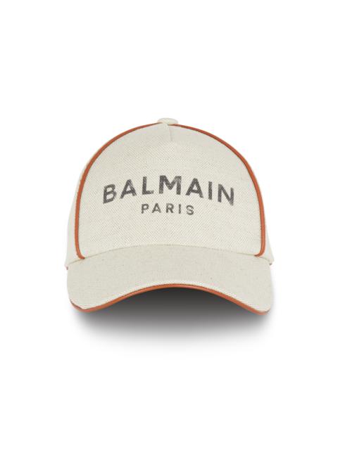 Balmain Cotton B-Army cap with Balmain logo