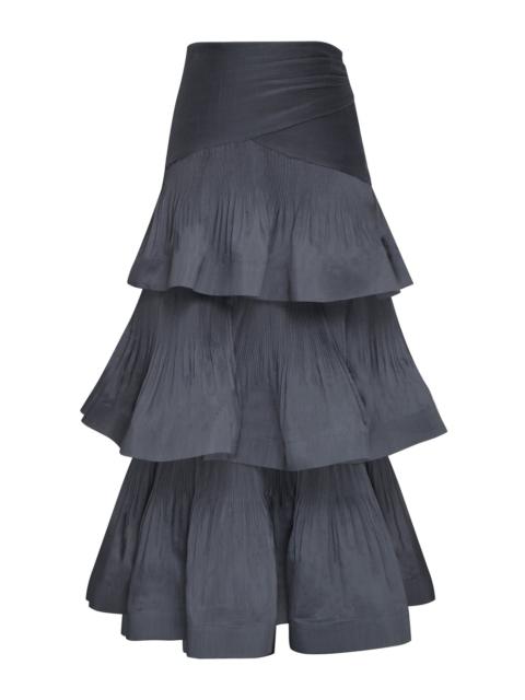 Zimmermann PLEATED TIERED SKIRT