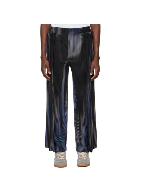 ISSEY MIYAKE Blue & Black Blend Of Lights Trousers