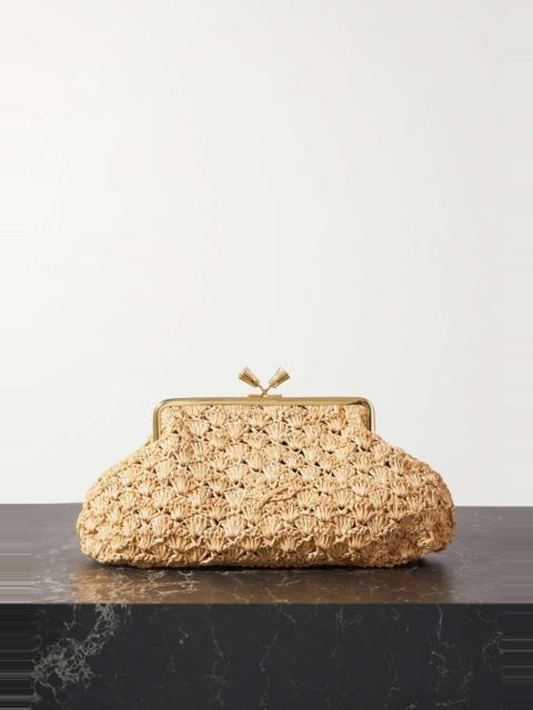 Anya Hindmarch Maud large woven raffia clutch