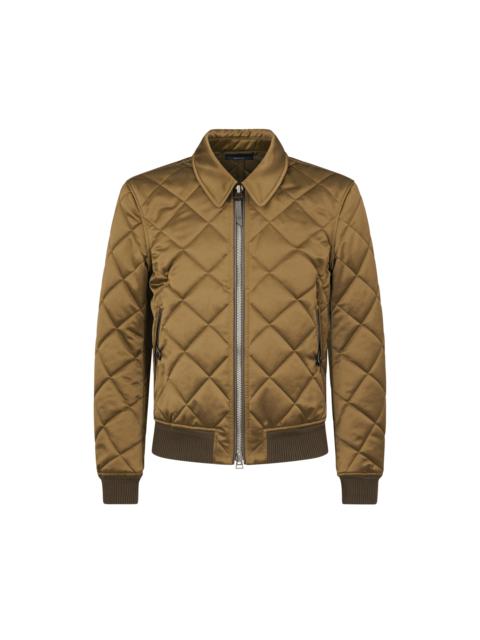 SATIN QUILTED COLLAR BLOUSON