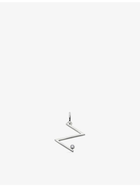 MONICA VINADER Solitaire Diamond Initial Z Sterling-Silver And 0.035ct Lab-Grown Diamond Pendant