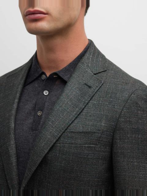 Men's Wool-Blend Textured Blazer