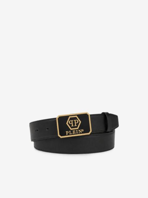 PHILIPP PLEIN leather belt hexagon